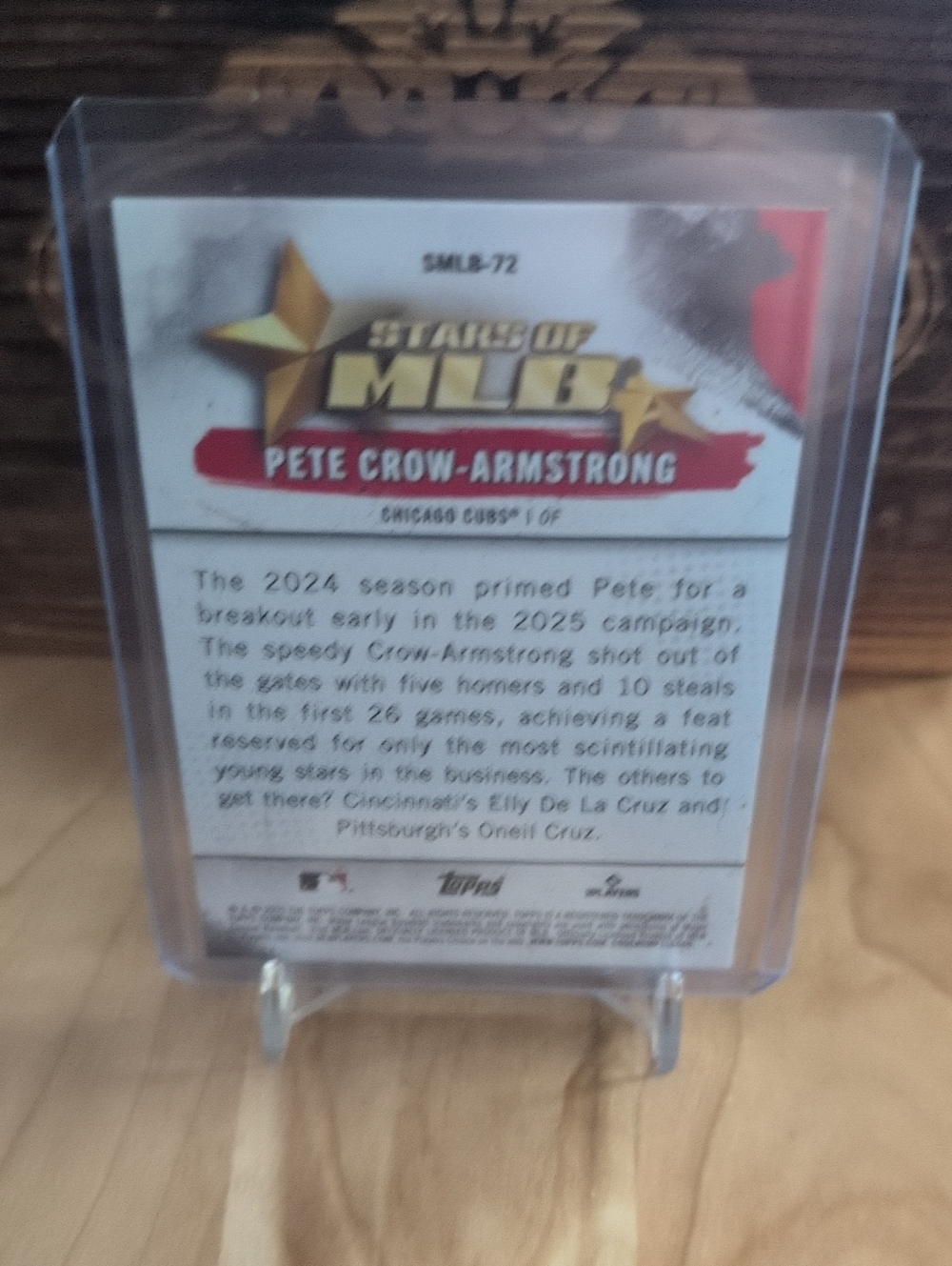2025 Topps Pete Crow-Armstrong Stars Of MLB Cubs - Picture 2 of 2